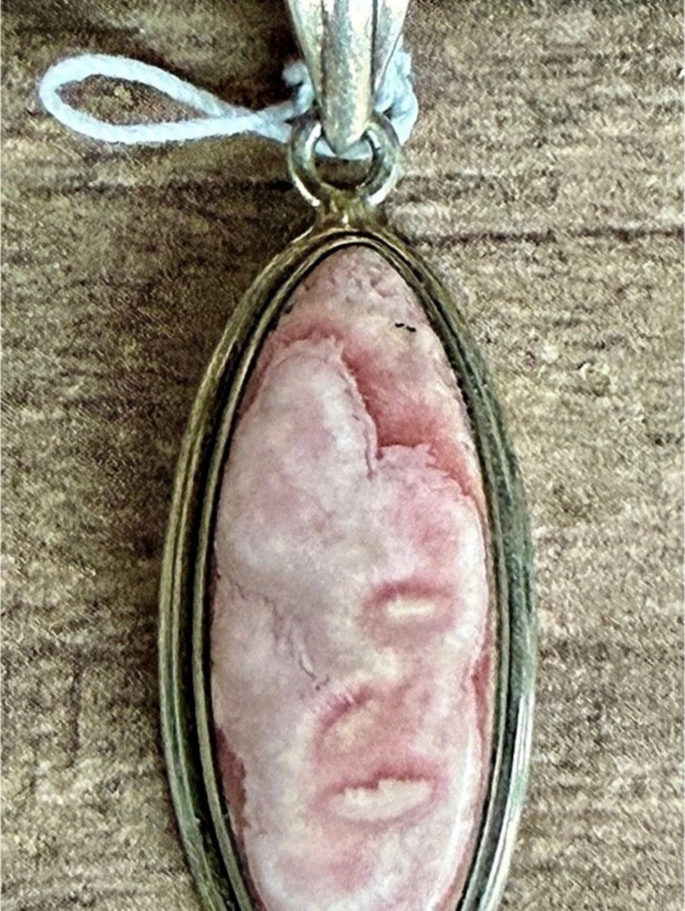 Rhodochrosite Sterling Silver  Pendant